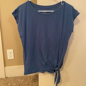 LOFT Blue Tie T-Shirt